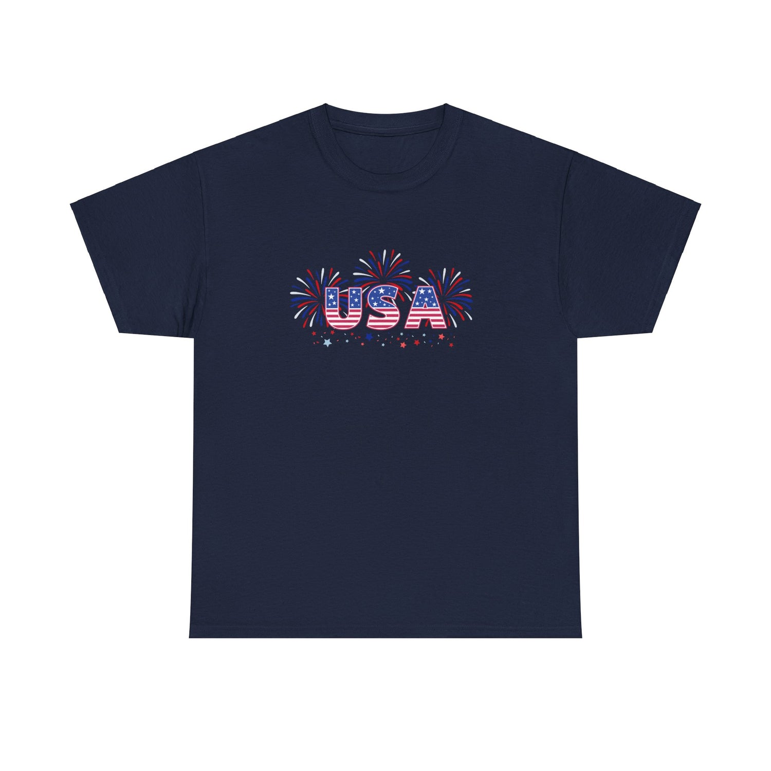 U.S.A - Fourth of July Patriotic Women's T-Shirt in Navy Front