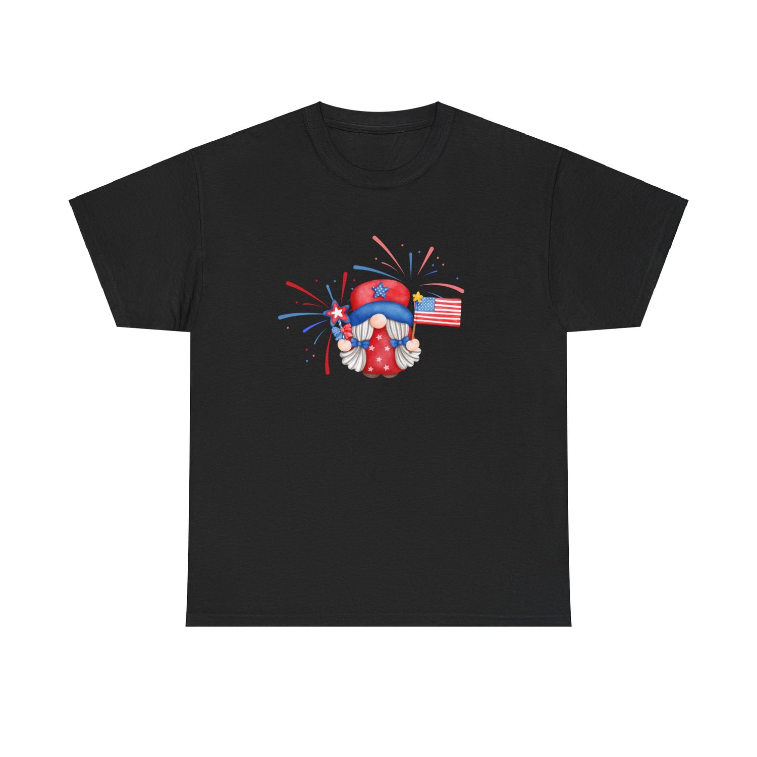 Black 4th of July Gnome Women's T-Shirt Front